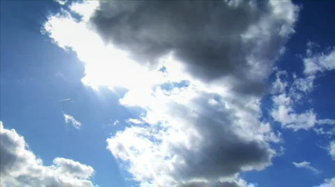 Time lapse clouds with sun Stock Footage 693446