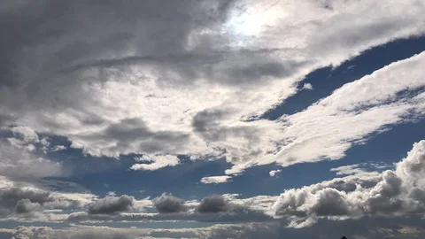 Time lapse of clouds with sun shining through  動画素材 97486063