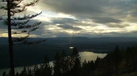 Time lapse of clouds at sunrise Stock Footage 60691623