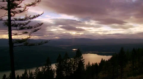 Time lapse of clouds at sunrise Stock Footage 60691646