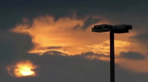 Time Lapse Clouds at Sunset Vídeo Stock 10585189