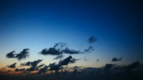 Time lapse clouds at sunset Video stock 11545421