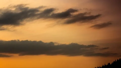 Time lapse of clouds in the sunset Stock Footage 143533483
