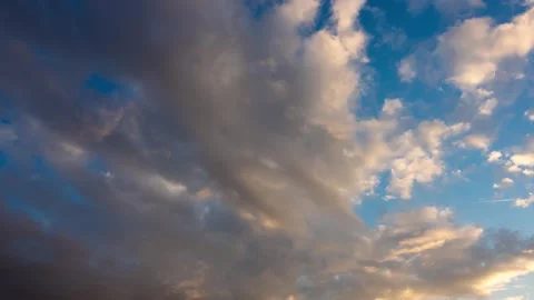 Time lapse of clouds at sunset. Landscape timelapse 4k video. Stock Footage 291390867