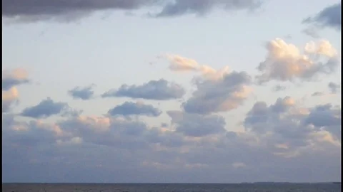 Time lapse clouds sunset shipping tanker on horizon Stock Footage 108094689