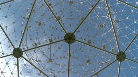 Time lapse clouds through sculpture Stock Footage 10897557