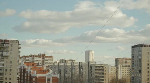Time lapse clouds on the top of the sky at evening Video stock 47853578
