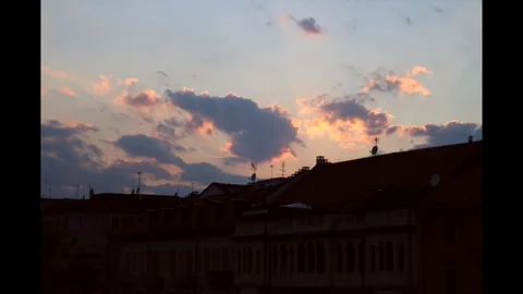 Time lapse clouds twilight  Stock Footage 94044577