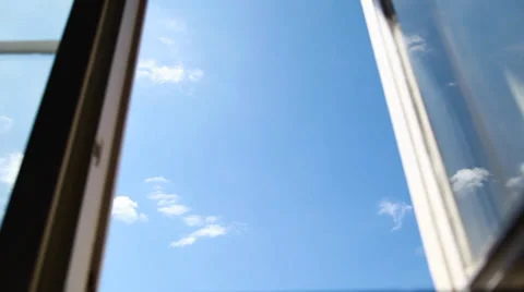 Time lapse clouds ,view from window Video stock 38822937