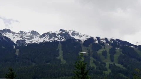 Time lapse of Clouds in Whistler Ski Mountain, BC Video stock 72789573