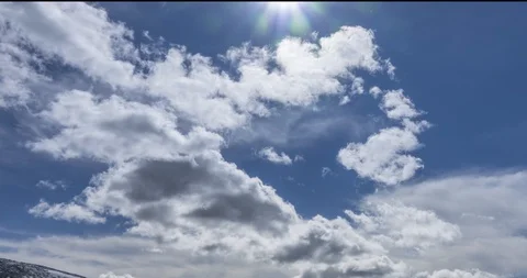 Time lapse of cloudscape behind of the mountains top. Snow, rocks, cliffs and Stock Footage 130118004