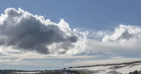 Time lapse of cloudscape behind of the mountains top. Snow, rocks, cliffs and Stock Footage 276808803