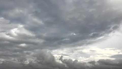 Time lapse cloudscape clouds moving across a partly cloudy mixed sky - Day Sky Stock Footage 339557205