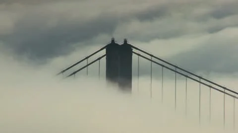 Time lapse Cloudscape Golden Gate Bridge  Stock Footage 10732935