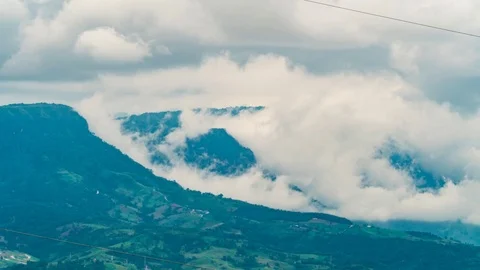 Time lapse of cloudscape on mountain hills in nature Stock Footage 82206198