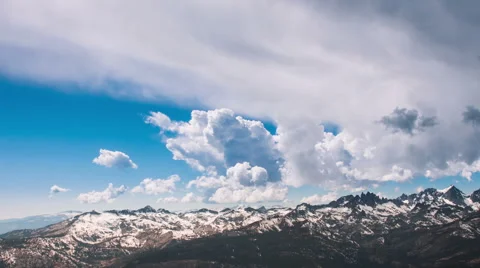 Time Lapse - Cloudscape Moving Over Mountains Stock Footage 49089355