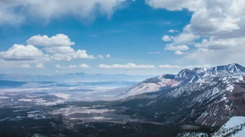 Time Lapse - Cloudscape Moving Over Snowy Mountains Video stock 53090407