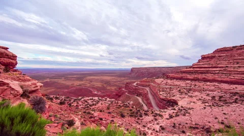 Time Lapse - Cloudscape Moving Over Monument Valley Stock Footage 55104228