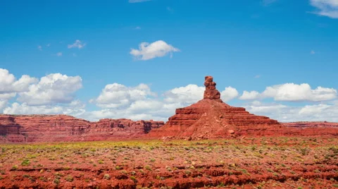 Time Lapse - Cloudscape Moving Over Monument Valley Stock Footage 55331757