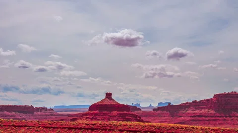 Time Lapse - Cloudscape Moving Over Butte at Monument Valley Stock Footage 56593228