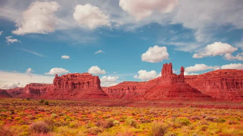 Time Lapse - Cloudscape Moving Over Monument Valley Stock Footage 56824989
