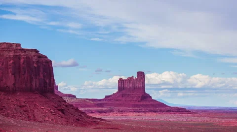 Time Lapse - Cloudscape Moving Over Monument Valley, Utah, USA Stock Footage 56825148