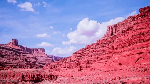 Time Lapse - Cloudscape Moving Over Canyon of Canyonlands National Park- Utah- Video stock 87614577