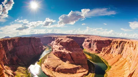 Time Lapse - Cloudscape over Horseshoe Bend in Page of Arizona - 4K Video stock 42438723