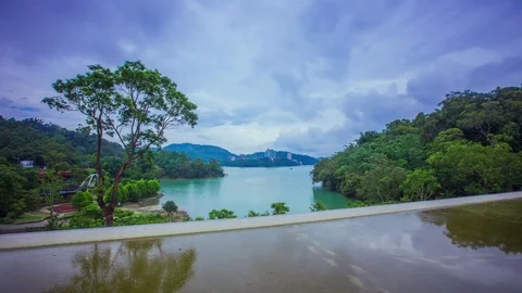 Time Lapse - Cloudscape of Sun Moon Lake, Taiwan - 4K Stock Footage 77631665