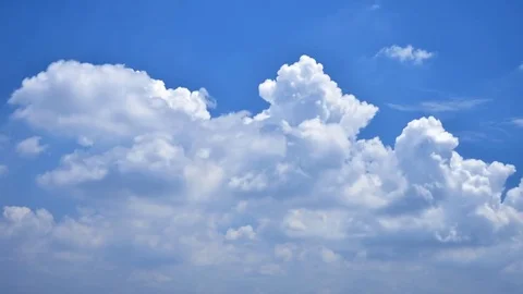 Time lapse cloudy blue sky on rainy season Stock-Footage 82082319