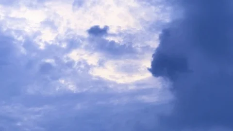 Time lapse cloudy blue sky on rainy season Video stock 82084709