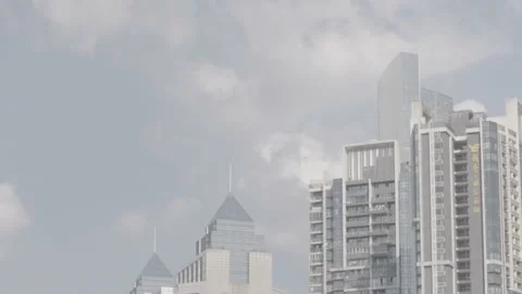 Time Lapse A Cloudy Day in the City Downtown Stock Footage 159194494