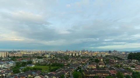 Time lapse of cloudy day in Kuala Lumpur, the capital of Malaysia Stock Footage 79331571