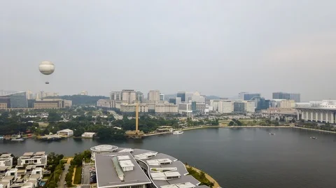 Time lapse of cloudy day at Putrajaya, Malaysia Stock Footage 106296090
