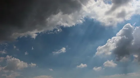 Time lapse of cloudy rainy sky Stock Footage 44743622