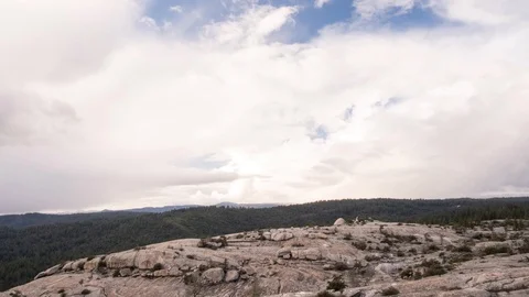 Time Lapse Of A Cloudy  Sky Above Barren Mountains Stock Footage 87773718
