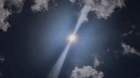 Time Lapse of Cloudy Sky During Eclipse Stock Footage 79107106