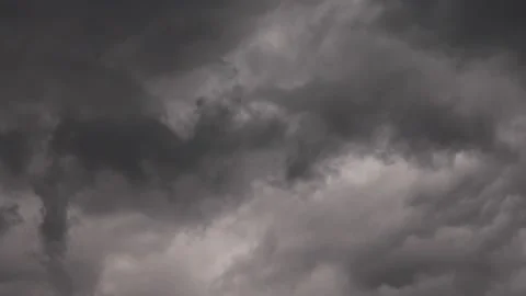 Time-lapse of cloudy sky during the storm Stock Footage 157238598