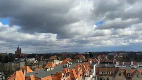 Time lapse cloudy sky in europe Poland Stock Footage 165989697