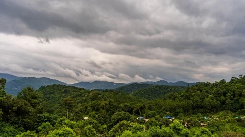 Time lapse cloudy sky Stockbeeldmateriaal 124816257