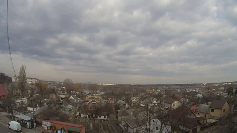 Time lapse of a cloudy sky before a heavy spring rain Stock Footage 104352145