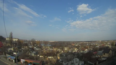 Time lapse of a cloudy sky before a heavy spring rain Stock Footage 104352288