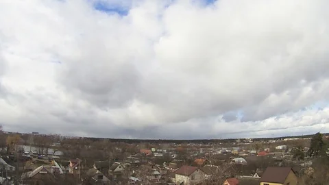 Time lapse of a cloudy sky before a heavy spring rain Stock Footage 104352913