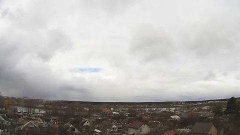Time lapse of a cloudy sky before a heavy spring rain Stock Footage 104352918