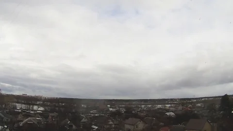 Time lapse of a cloudy sky before a heavy spring rain Stock Footage 104353217