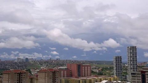 Time Lapse cloudy sky over city, Turkey Video stock 76860836
