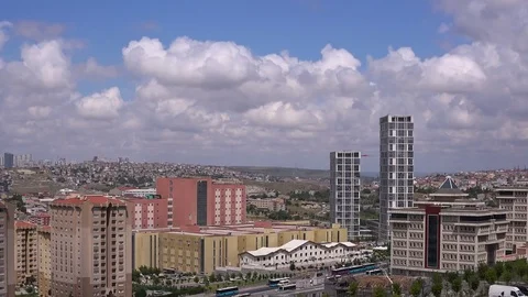 Time Lapse cloudy sky over city Stock Footage 77818497