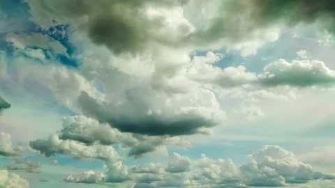 Time-lapse of the cloudy sky stock video Stock Footage 238495381