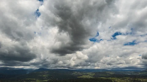 Time Lapse of Cloudy Storm Clouds above California's Sierra Nevada Mountains Stock Footage 279284383