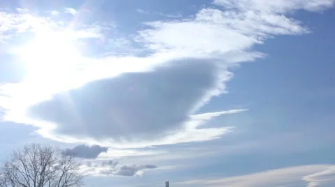 Time lapse cloudy sun Stock Footage 45696805